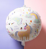 Folieballon Verjaardag Eenhoorn (45cm)