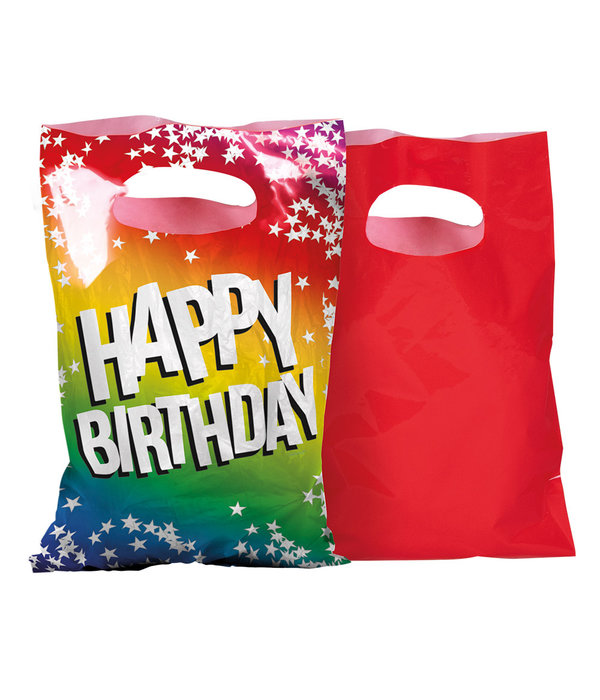 Feestzakjes 'Happy Birthday' (6st)