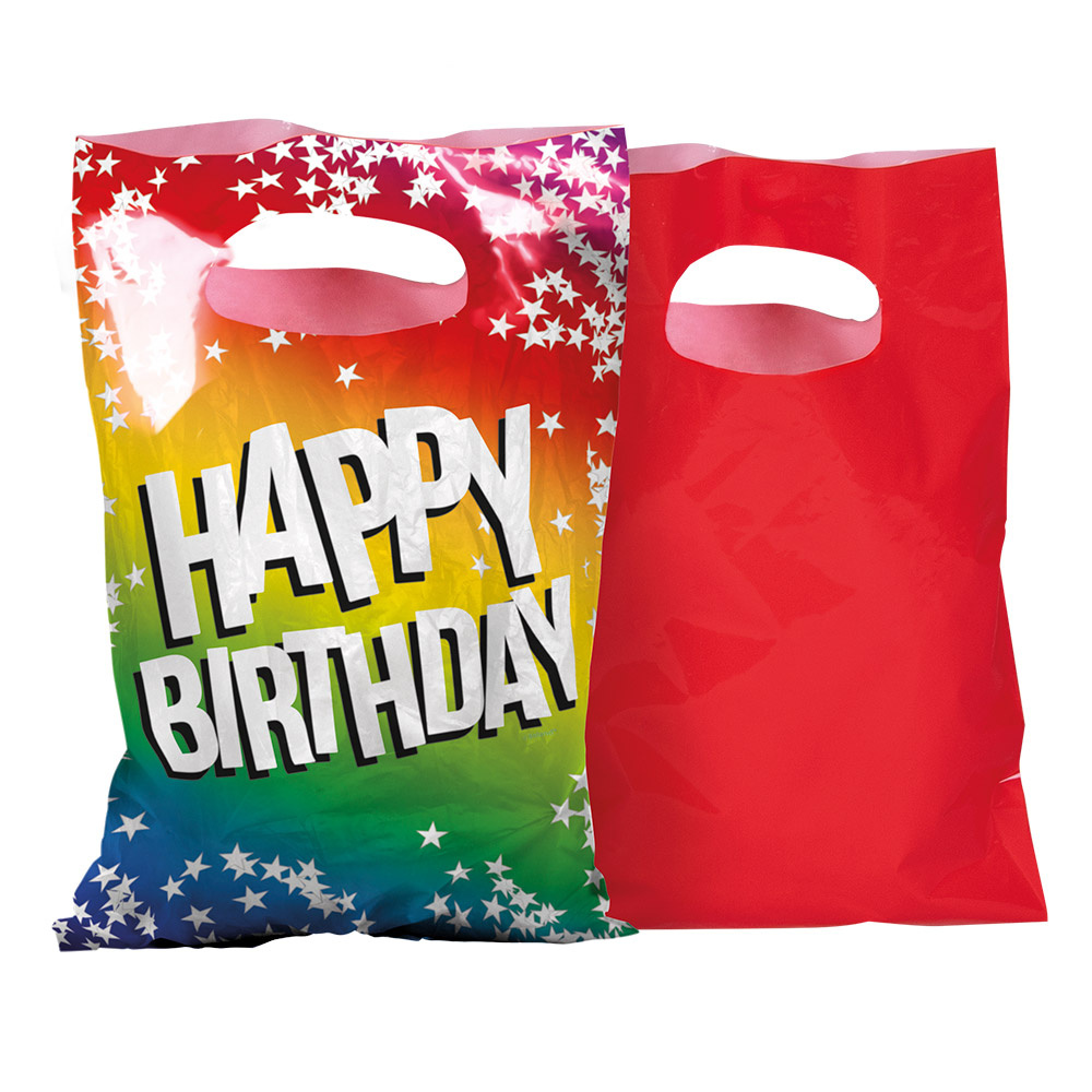 Feestzakjes &apos;Happy Birthday&apos; (6st) afbeelding