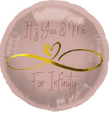 Folieballon Infinity Love Roze (45cm)