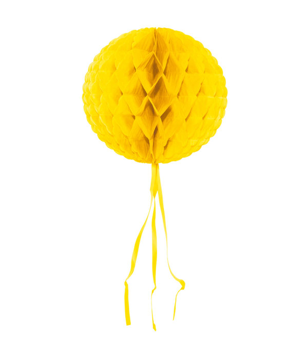 Gele honeycomb bol - 30 cm