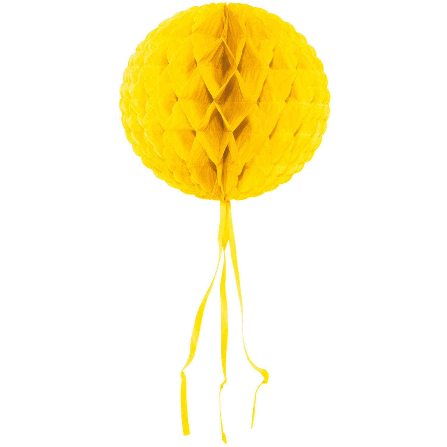 Gele honeycomb bol - 30 cm afbeelding