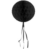 Zwarte honeycomb bol - 30 cm