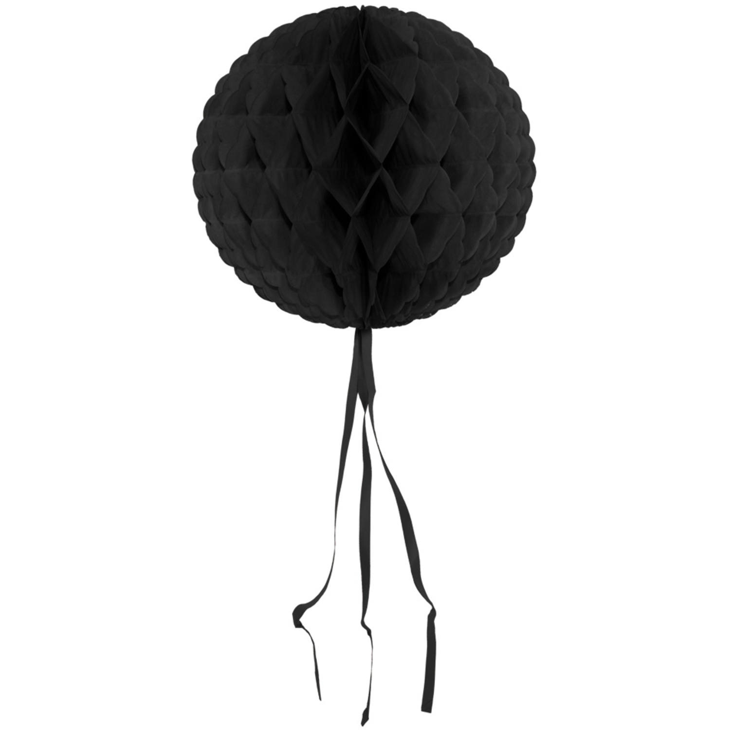 Zwarte honeycomb bol - 30 cm