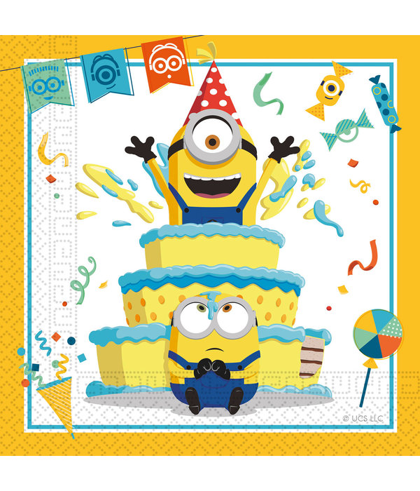 Minions Servetten Geel (20st)