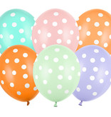 Ballonnen Met Stippen Multikleur Pastel (6st)
