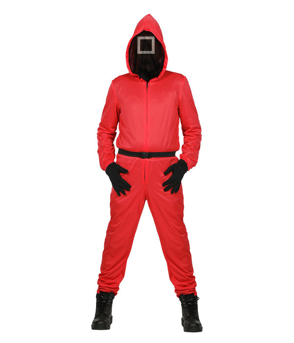 Squid Game Pak Rood Met Masker Vierkant