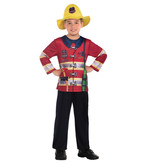 Kinderkostuum Brandweer Amerikaans Rood