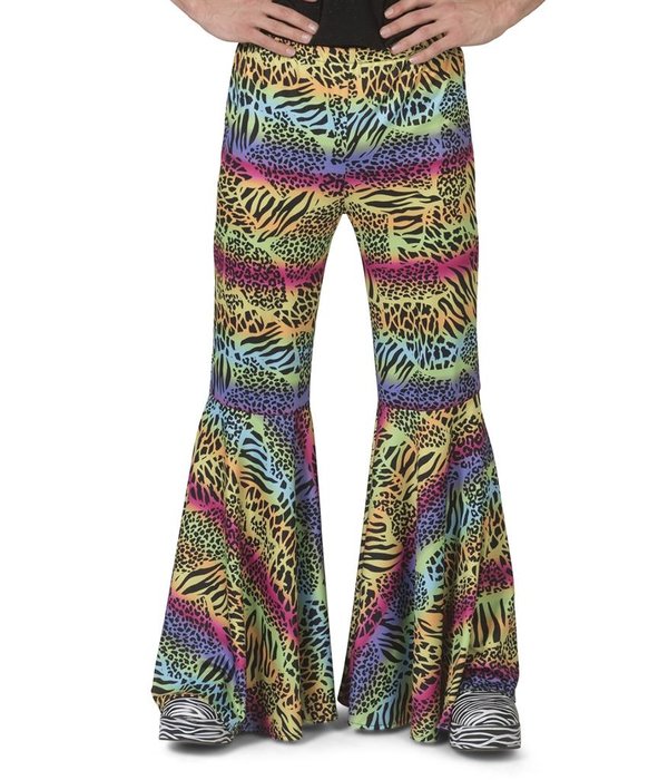 Neon Hippie Broek Met Dierenprint Man