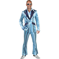 Herenpak 70's Blauw Met Strepen