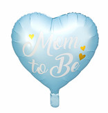 Folieballon 'Mom To Be' Blauw (35cm)