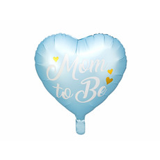 Folieballon 'Mom To Be' Blauw (35cm)