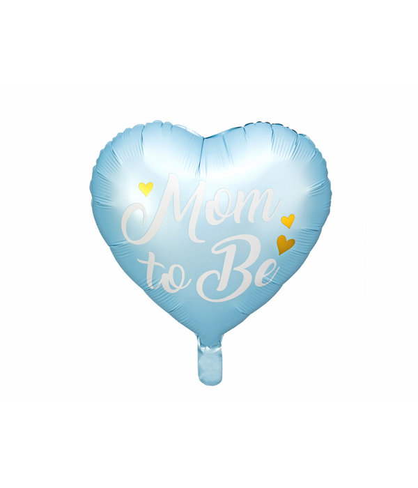 Folieballon 'Mom To Be' Blauw (35cm)