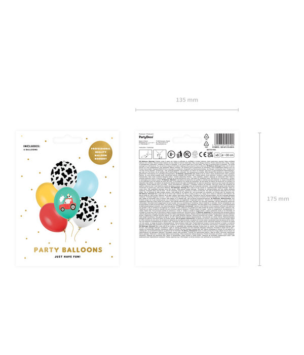 Ballonnen Boerderij Mix (6st)