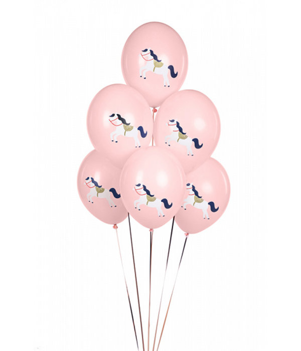 Ballonnen Paard Roze (6st)