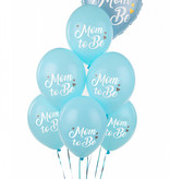 Ballonnen 'Mom To Be' Lichtblauw (6st)