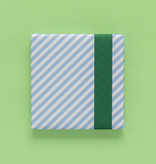 Cadeaupapier Dubbelzijdig Blauw Gestreept/Groen