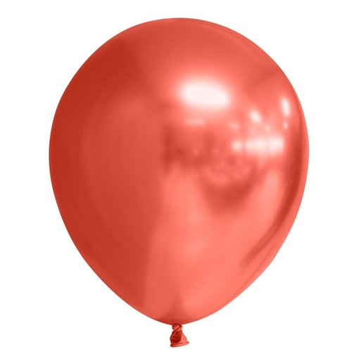 Chrome Ballonnen Rood 30cm (10st)