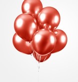 Chrome Ballonnen Rood 30cm (10st)