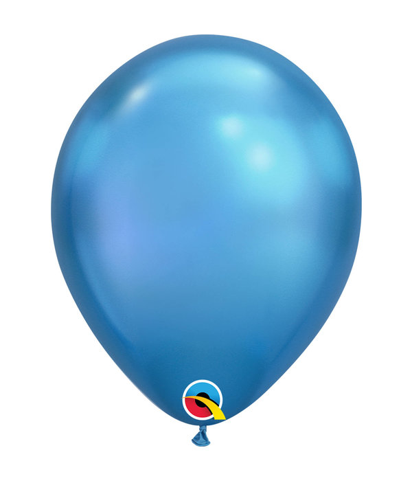 Ballonnen Chroom Blauw 28cm (100st)