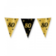 Classy Vlaggenlijn 80 Jaar Zwart/Goud (10m)