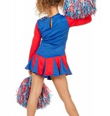 Cheerleader jurkje kind rood-wit-blauw
