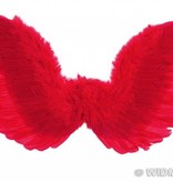Gevederde vleugels rood 86x31cm