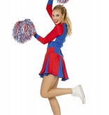 Cheerleader jurkje vrouw rood-wit-blauw