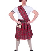 Schotse Highlander pak man rood