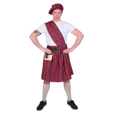 Schotse Highlander pak man rood