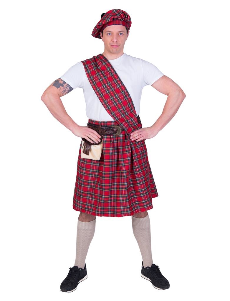 Schotse Highlander pak man rood afbeelding
