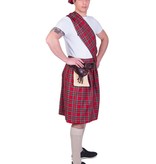 Schotse Highlander pak man rood