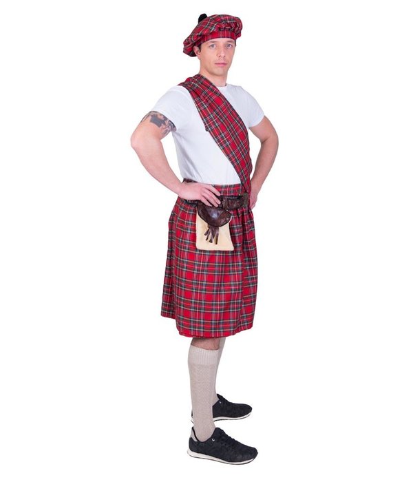 Schotse Highlander pak man rood