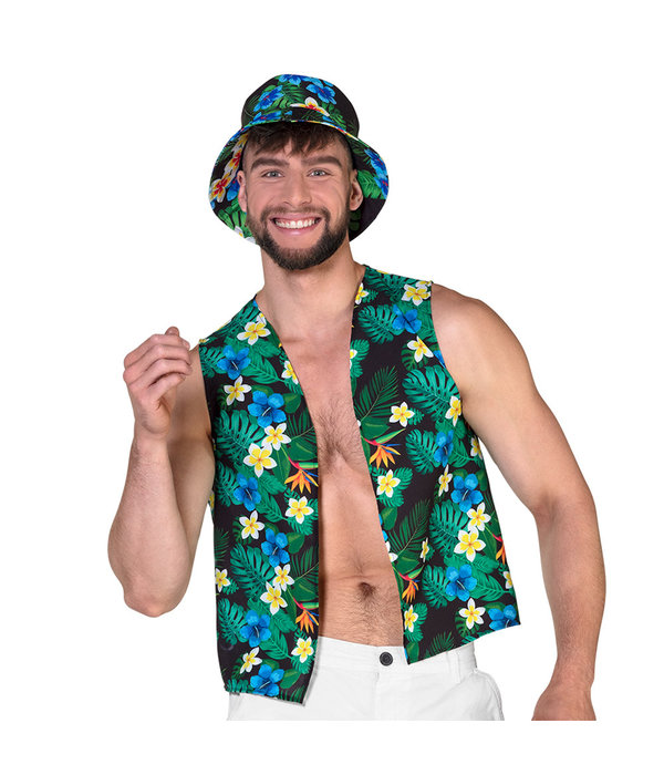 Tropische Toerist Hoed En Vest Set