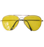 Retro Pilotenbril Geel