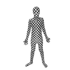 Morphsuit Geblokt Zwart/Wit Kind