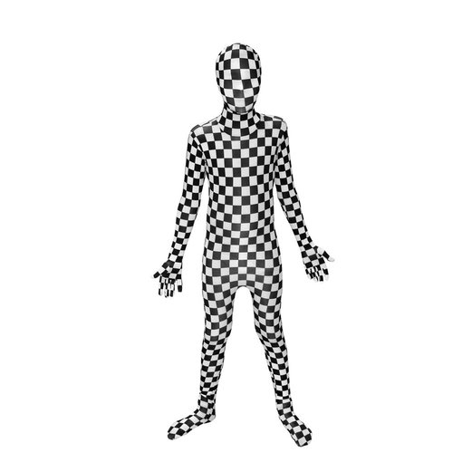 Morphsuit Geblokt Zwart/Wit Kind