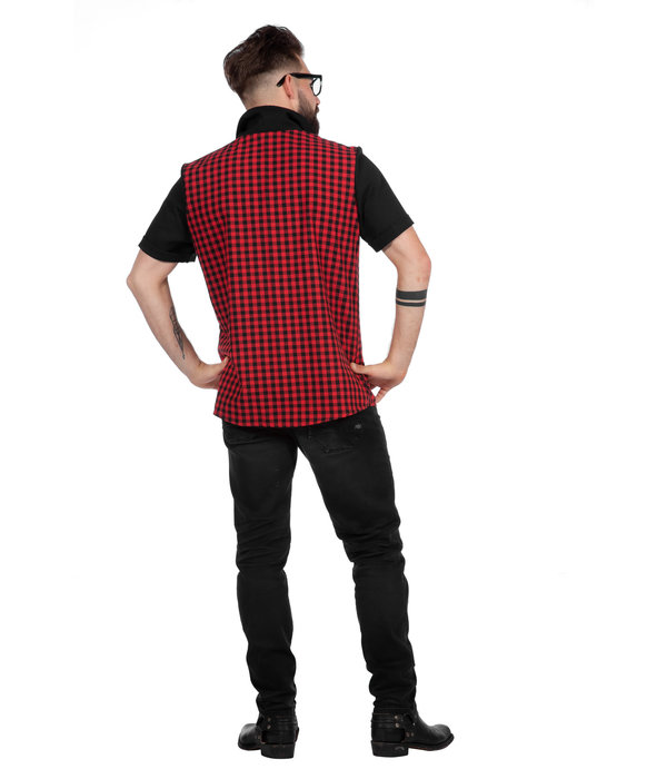 Geblokte Rockabilly Blouse Bobby