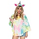 Unicorn Tie Dye Poncho Vrouw