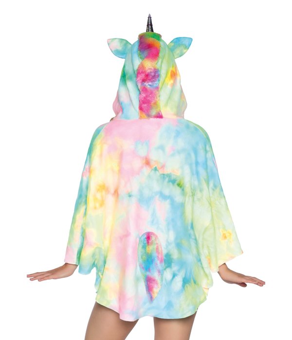 Unicorn Tie Dye Poncho Vrouw