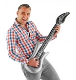 Opblaasbare gitaar zilver