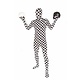 Morphsuit Volwassenen Geblokt Zwart/Wit