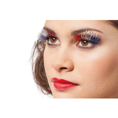 Wimpers rood wit blauw lametta