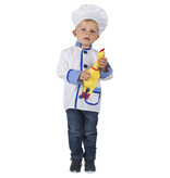 Kok Kostuum Jongen Wit/Blauw
