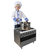 Kok Kostuum Jongen Wit/Blauw