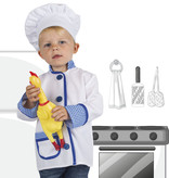 Kok Kostuum Jongen Wit/Blauw