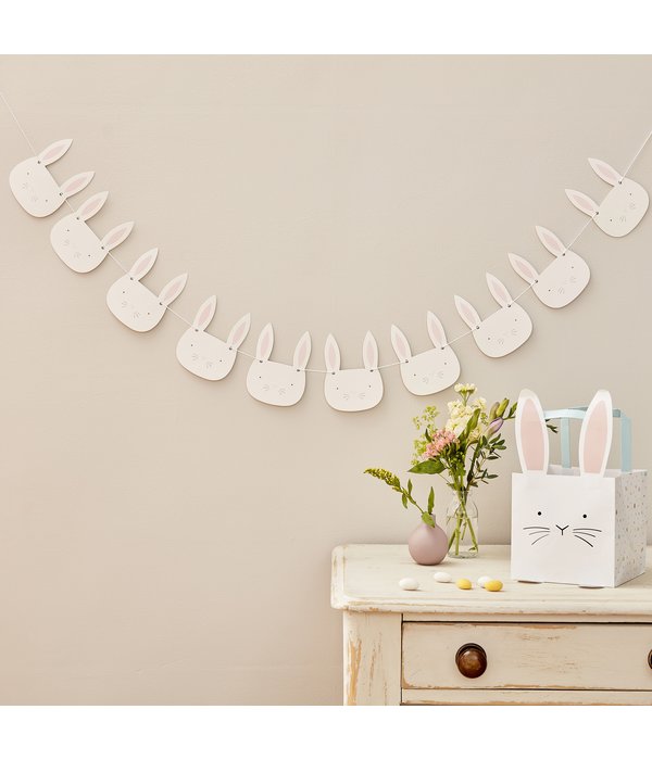 Paasslinger Konijntje Roze/Wit (2m)