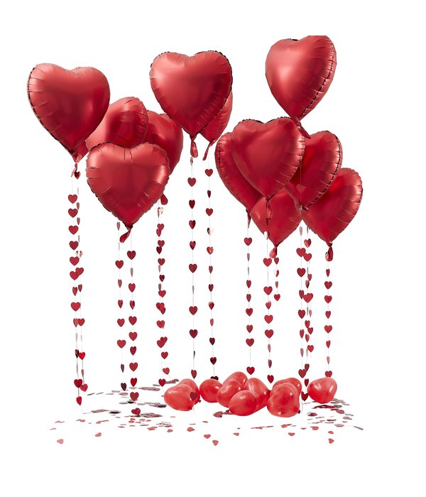Ballondecoraties Hartjes Love Set (25st)