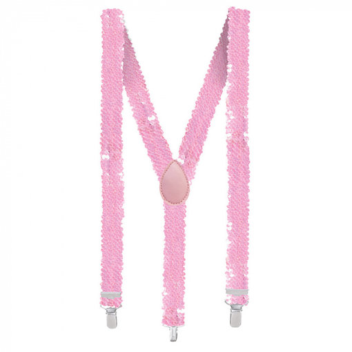 Bretels Pailletten Roze