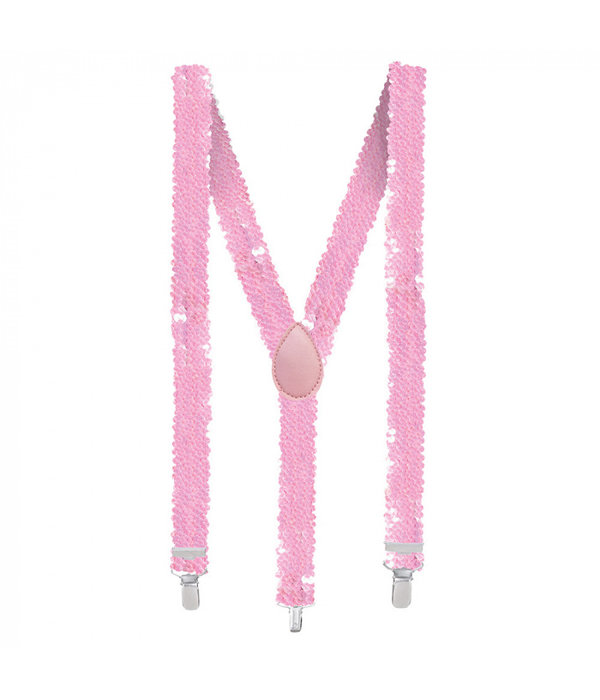 Bretels Pailletten Roze